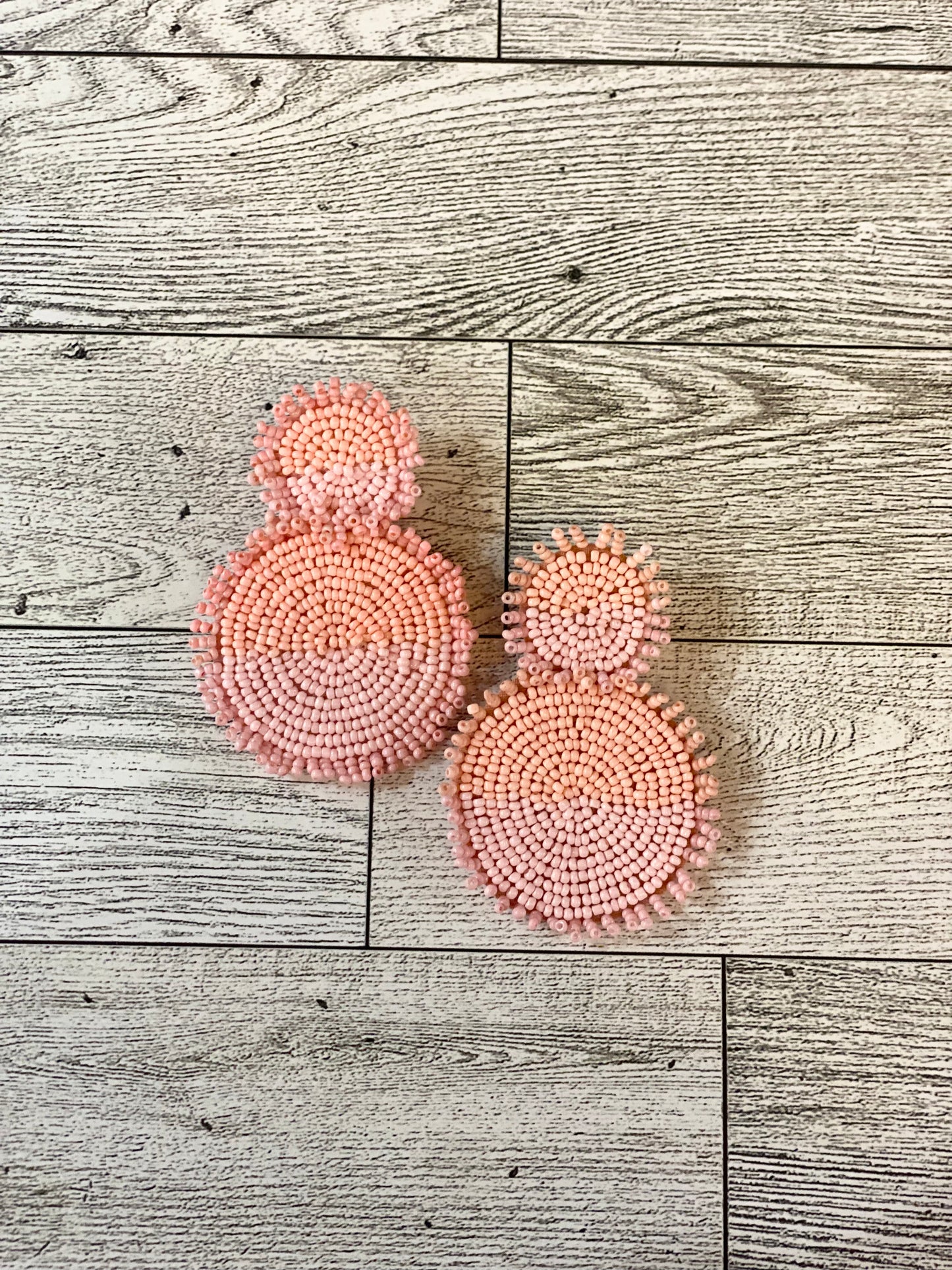 Pale Pink Sea Bead Circles