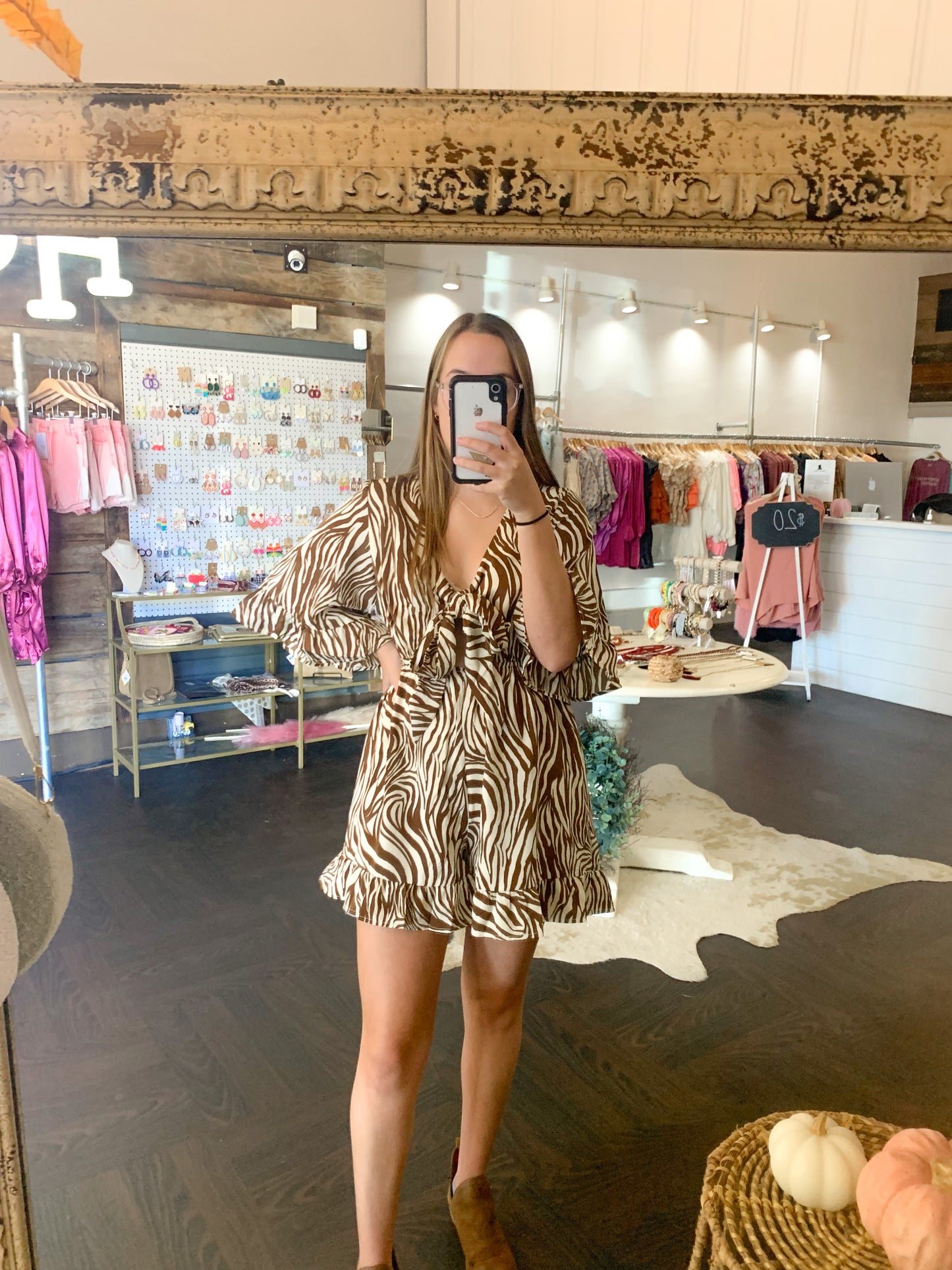 Brown Zebra Romper