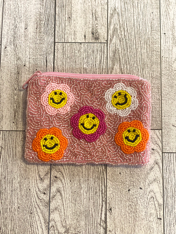 Smiley Flowers Coin Purse