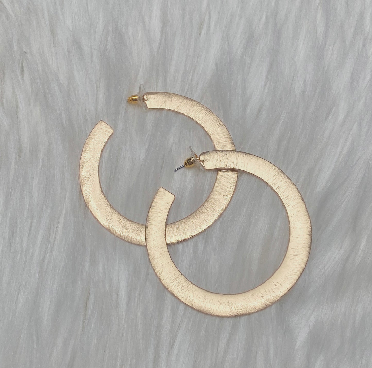 Flat Gold Hoops