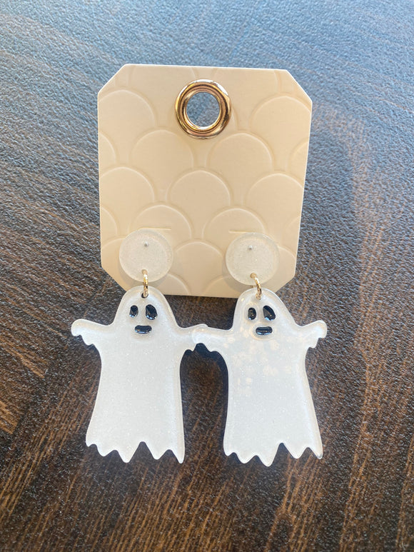 White Ghost Earrings