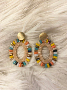 Colorful Oval Dangles