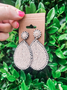 Pink Beaded Earrings