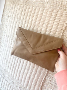 Taupe Hand Clutch